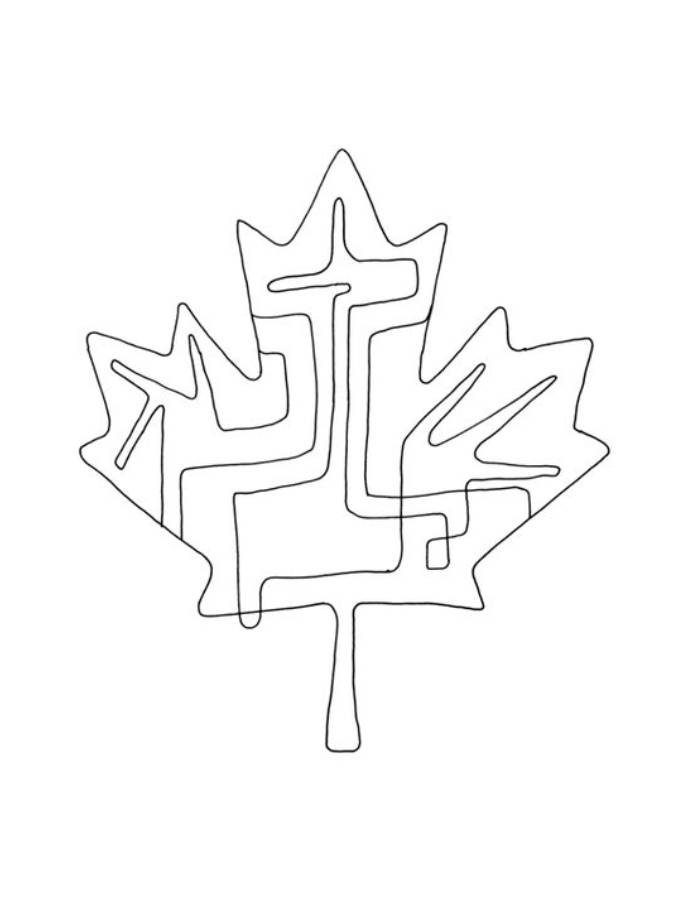 Toronto Maple Leaf Coloring Page