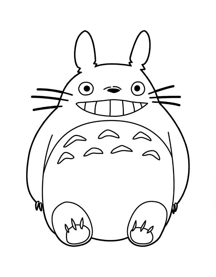 Totoro Studio Ghibli Coloring Page