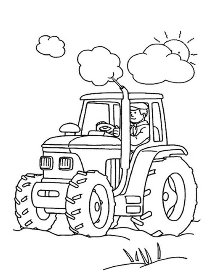 Tractor  coloring page