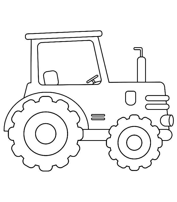 Tractor For Kids Coloring Page