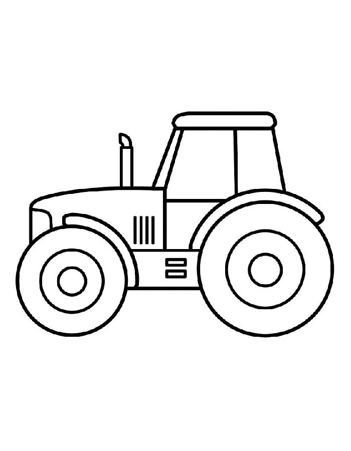 Tractor Outline For Kids