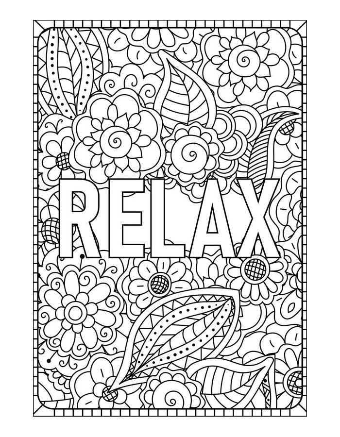 Trippy Line Art Coloring Page