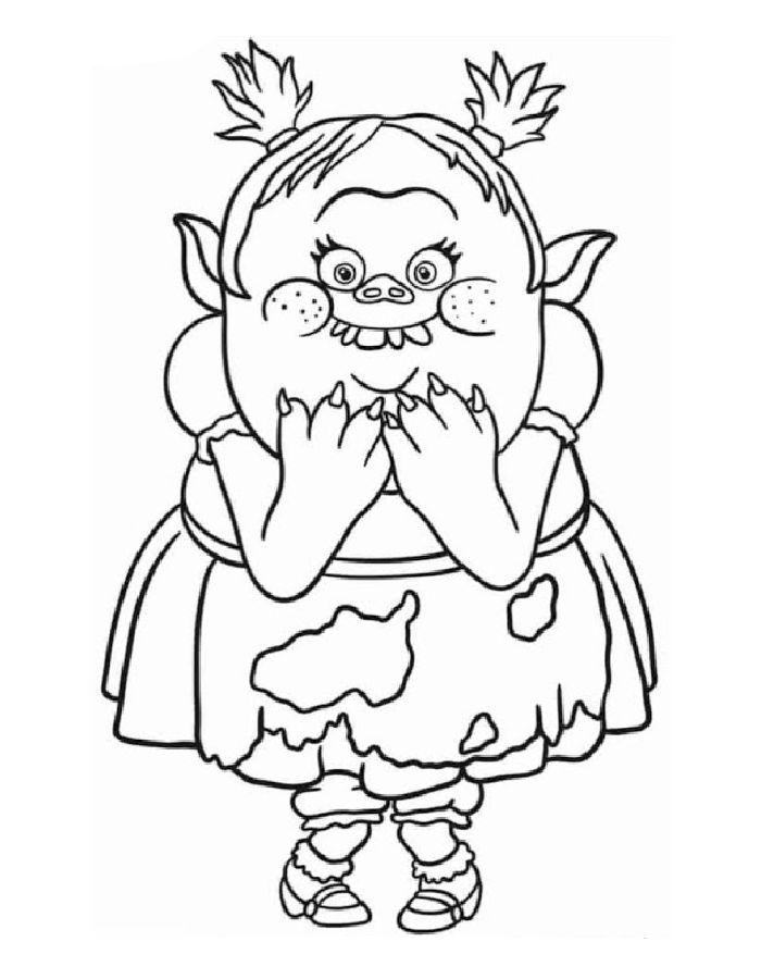 Trolls Bridget Coloring Page