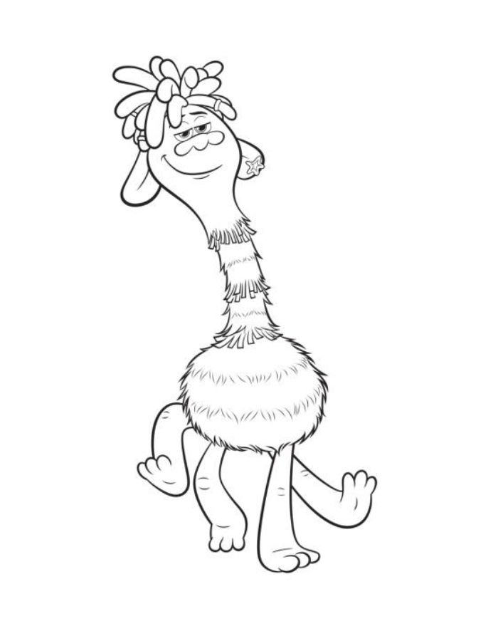 Trolls Cooper Coloring Page