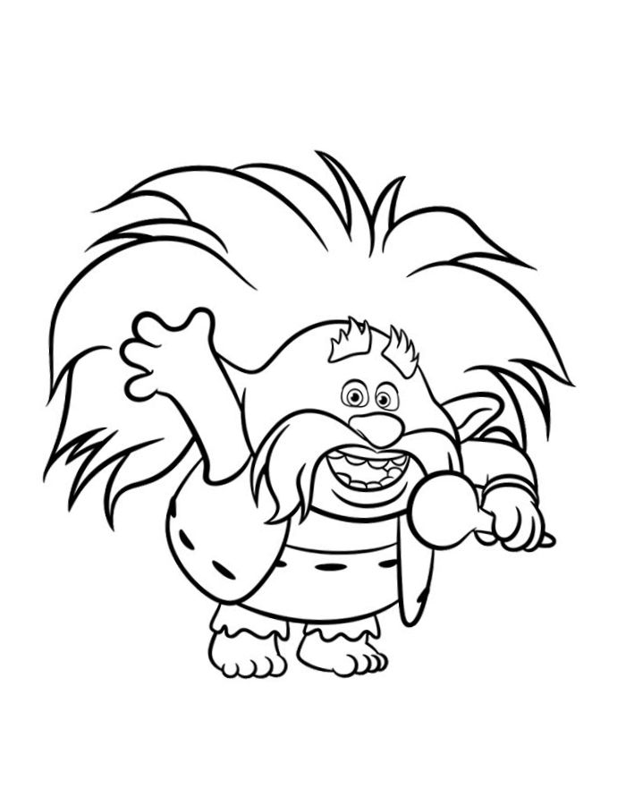 Trolls World Tour King Peppy Coloring Page