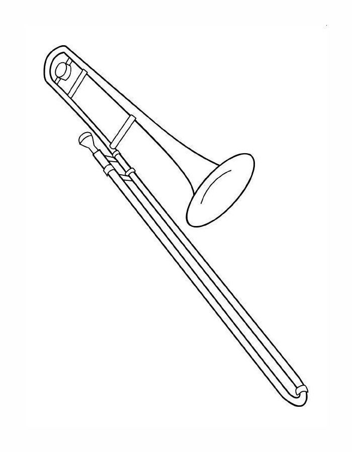 Trombone Coloring Page