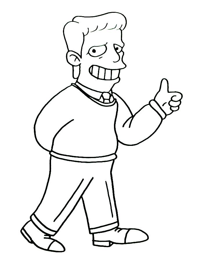 Troy Mcclure Coloring Page