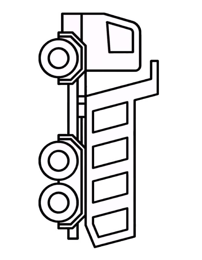 Truck Outline Coloring Page