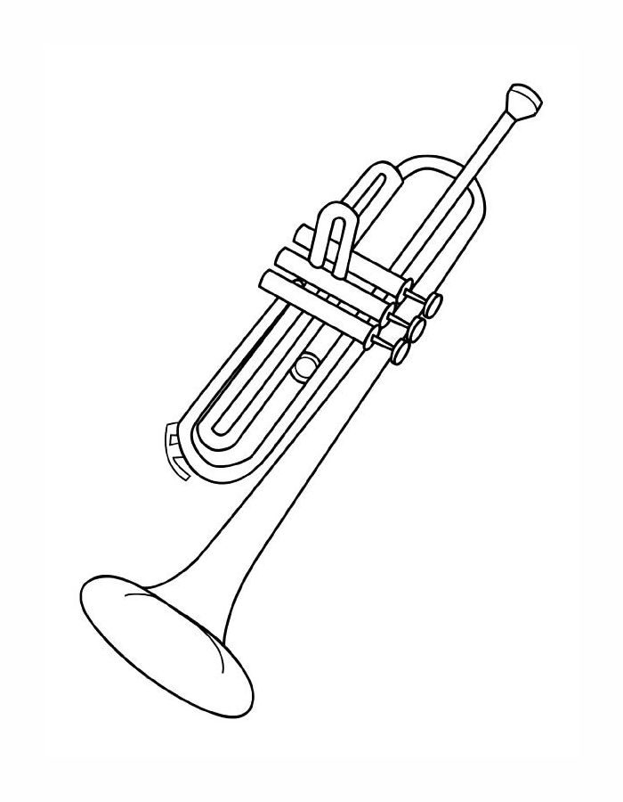 Trumpet Coloring Page