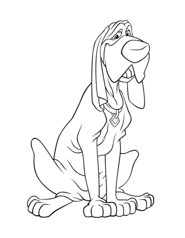 Trusty Lady And The Tramp Coloring Page