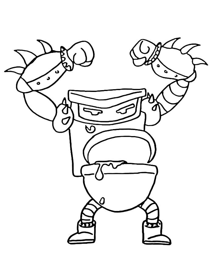 Turbo Toilet Captain Underpants Coloring Page