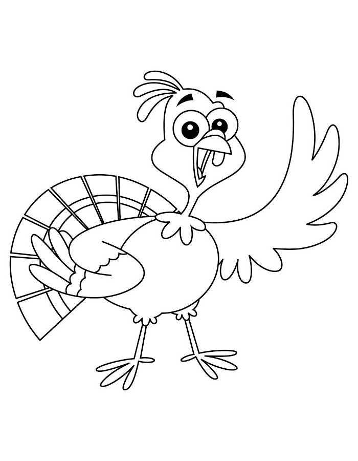 Turkey Color Sheets Preschool Coloring Page