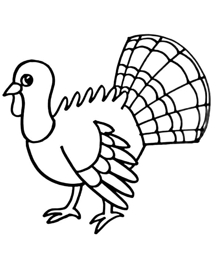 Turkey Pic To Color Coloring Page