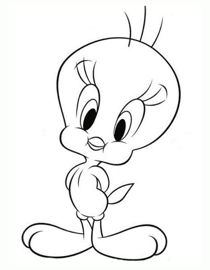 Tweety Cartoon Character Coloring Page