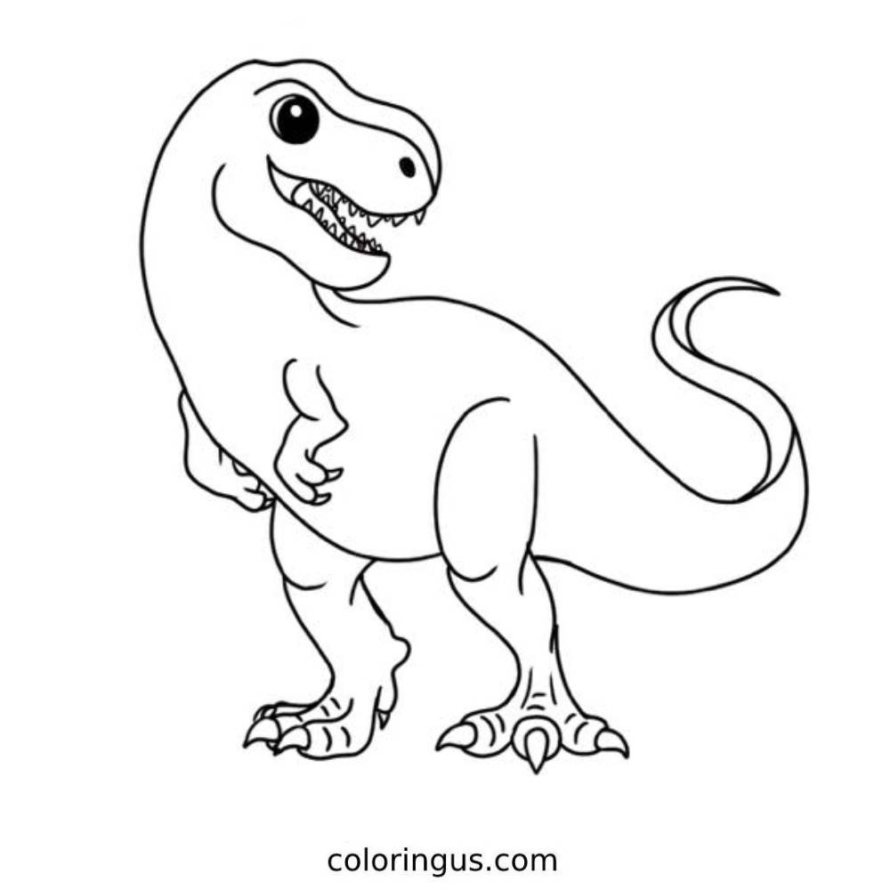 male/bull tyrannosaurus rex coloring page