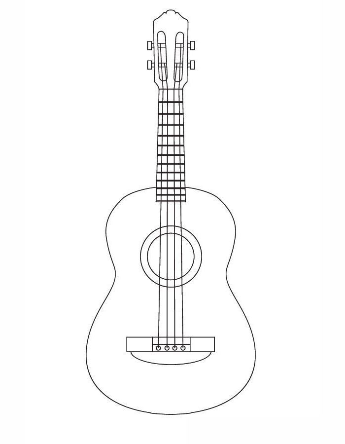 Ukulele Coloring Page