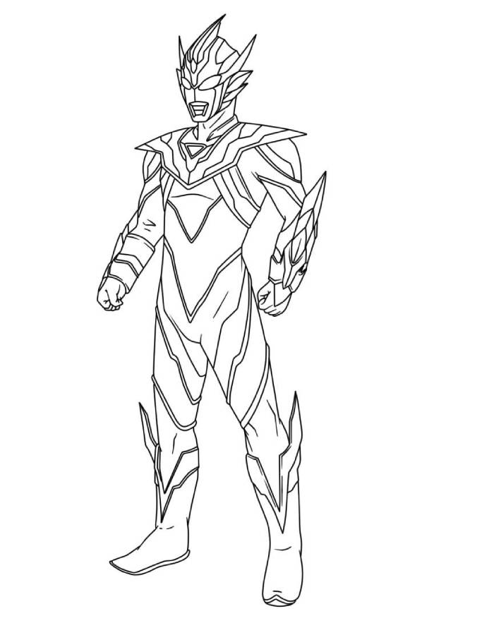 Ultraman In Futuristic Armor Coloring Page