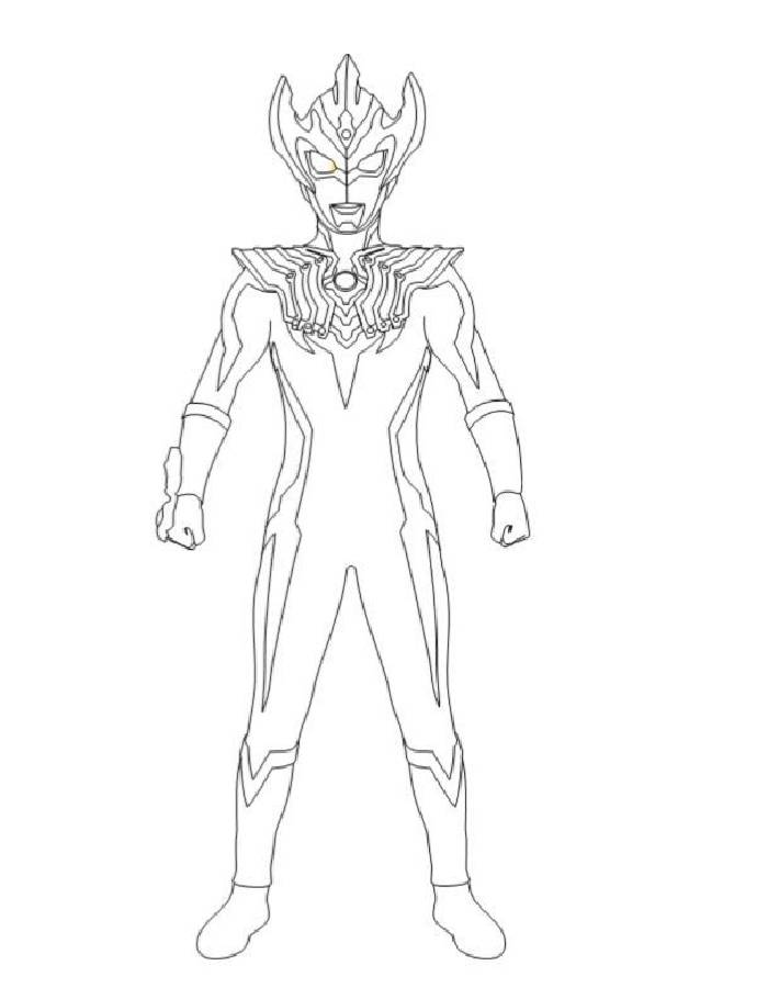 Ultraman In Heroic Stance Coloring Page