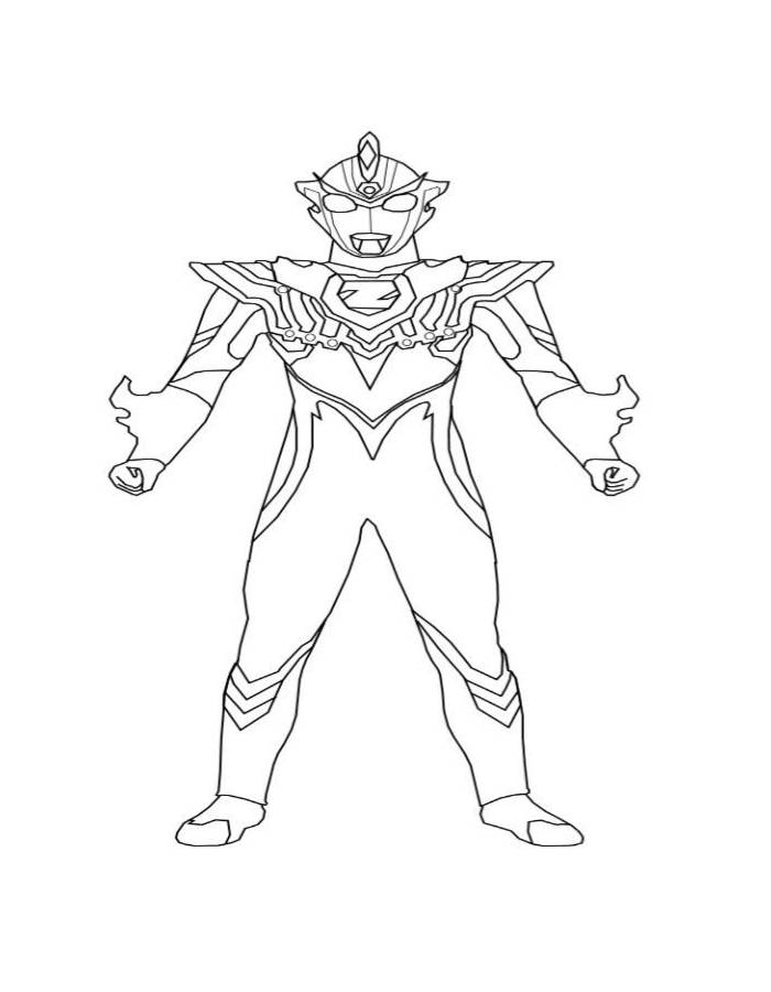 Ultraman Radiates Heroic Power Coloring Page