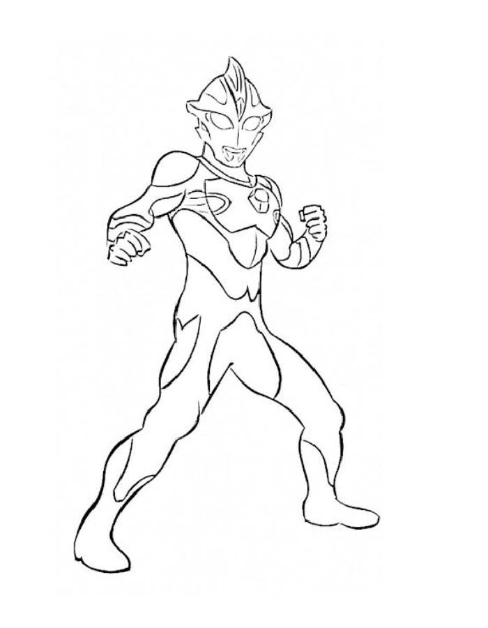 Ultraman Ready To Fight Coloring Page