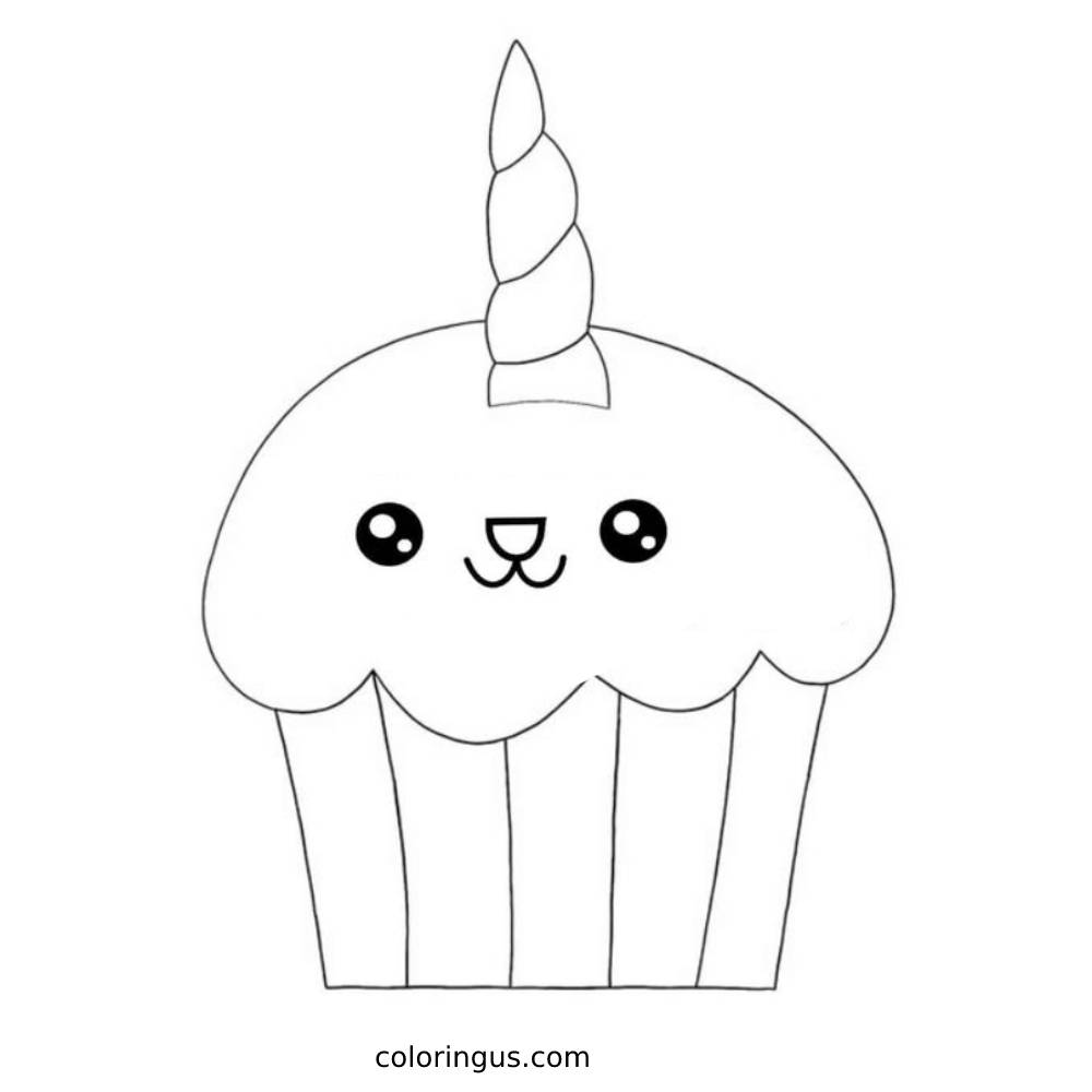 Cupcake Coloring Pages (Free Printable PDF)