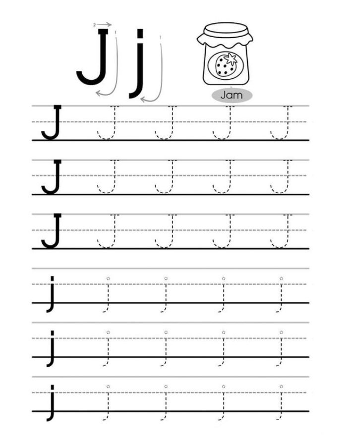 Uppercase And Lowercase Letters J Coloring Page