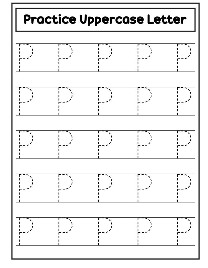 Uppercase Letter P Handwriting