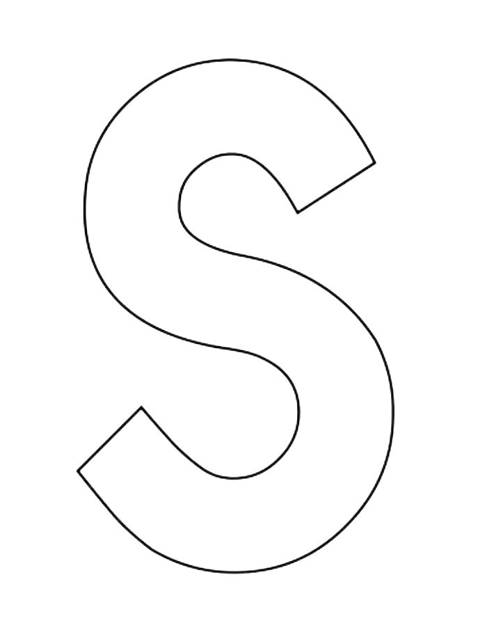 Uppercase Letter S Template Printable Coloring Page