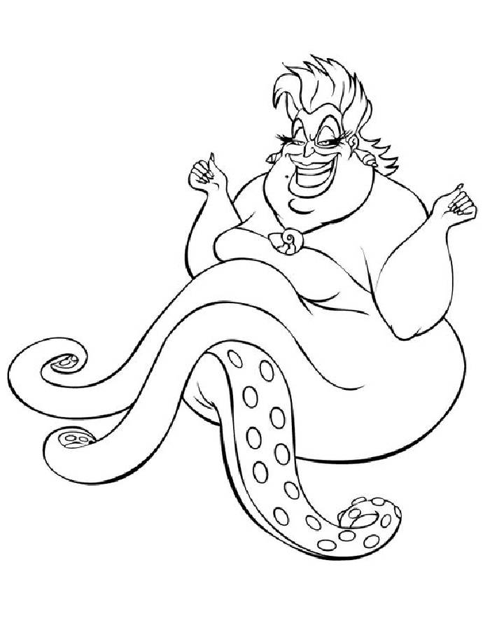 Ursula Little Mermaid Coloring Page