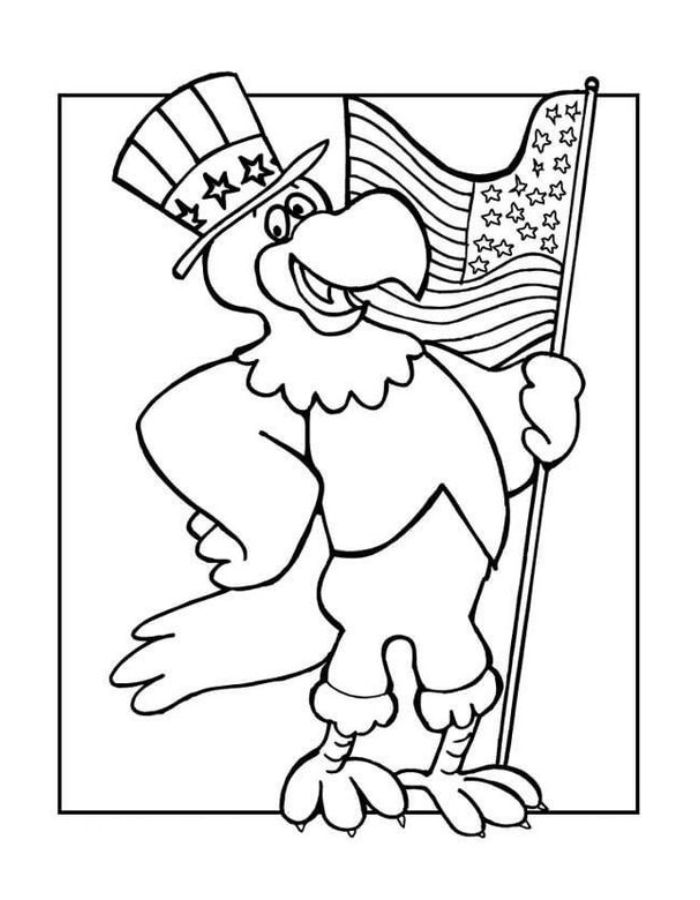 Us Flag Printable Pdf Coloring Page