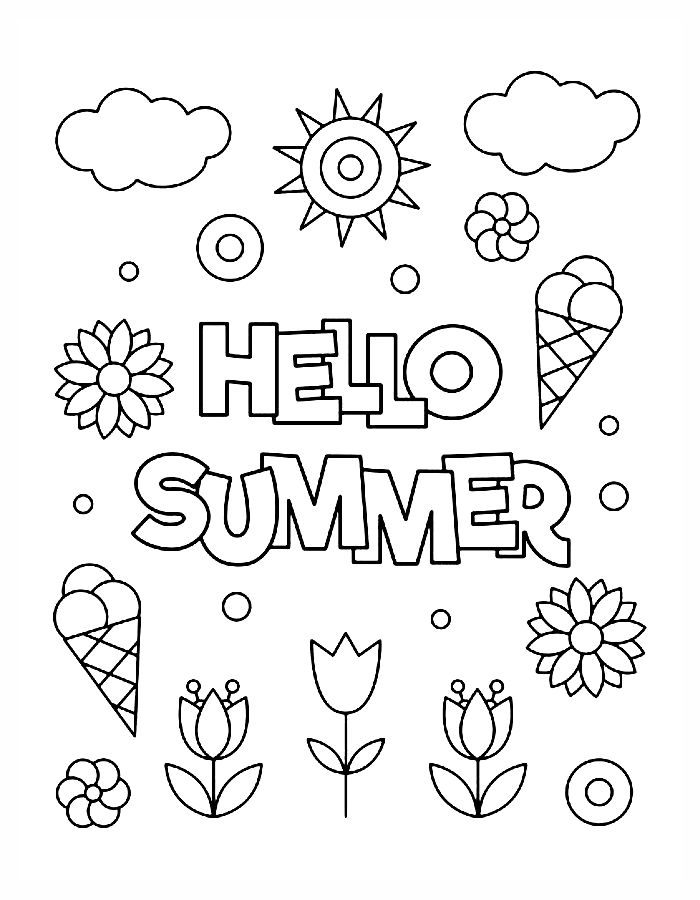 Vacation Commences Coloring Page