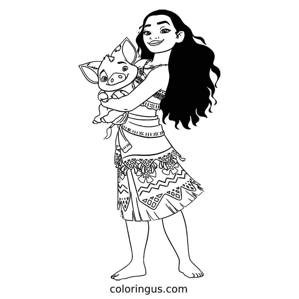 Disney Princess Vaiana Coloring Page