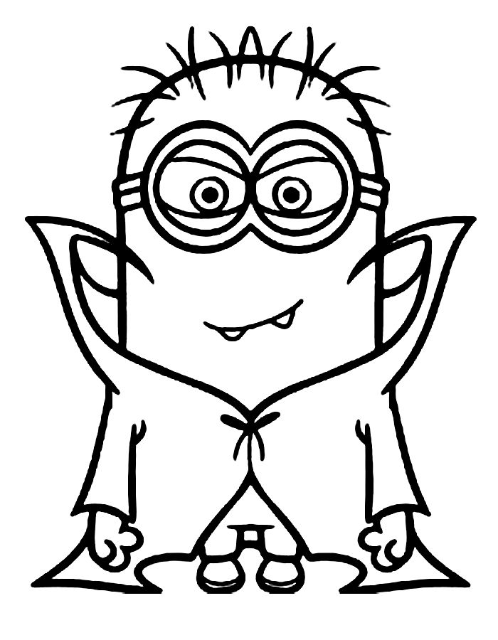 Vampire Minion Drawing Coloring Page