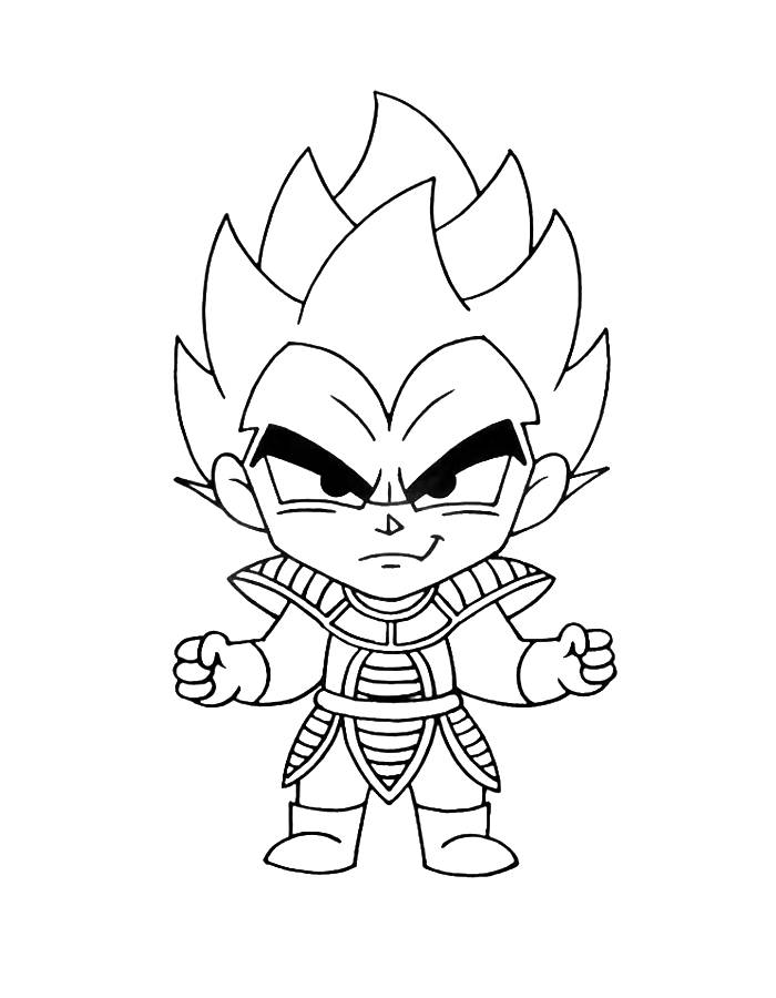 Vegeta Dragon Ball Z Coloring Page