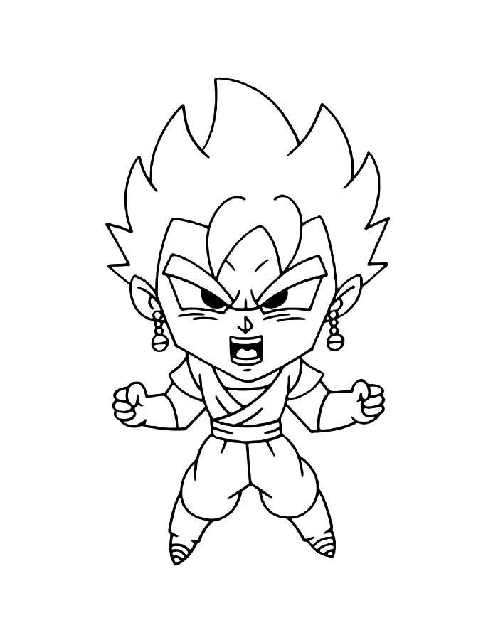 Vegito Dragon Ball Z Coloring Page