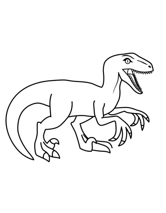 Velociraptor Pictures To Color Coloring Page