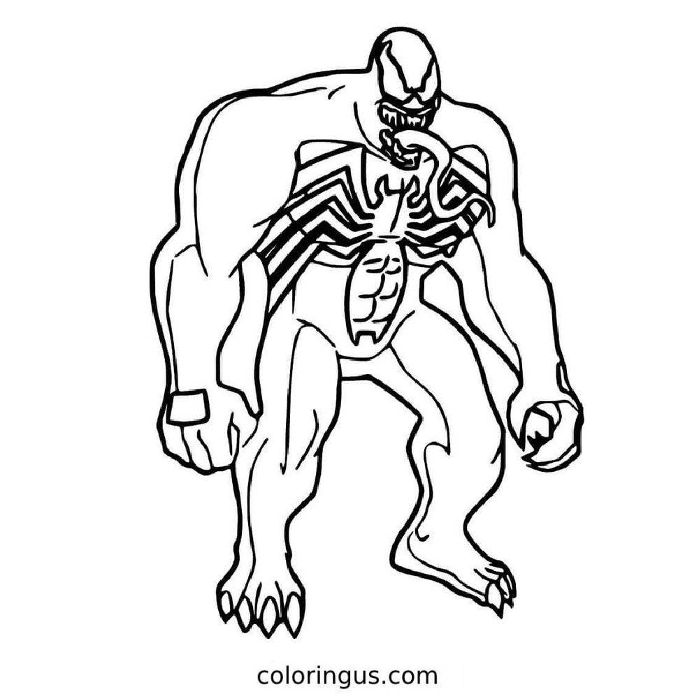 Venom Sheets Coloring Page