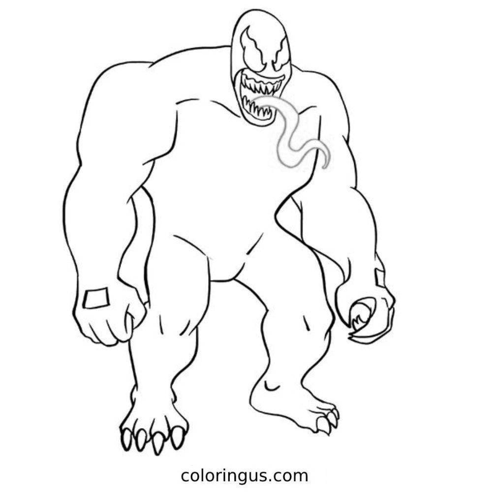 Venom Pictures To Color Coloring Page