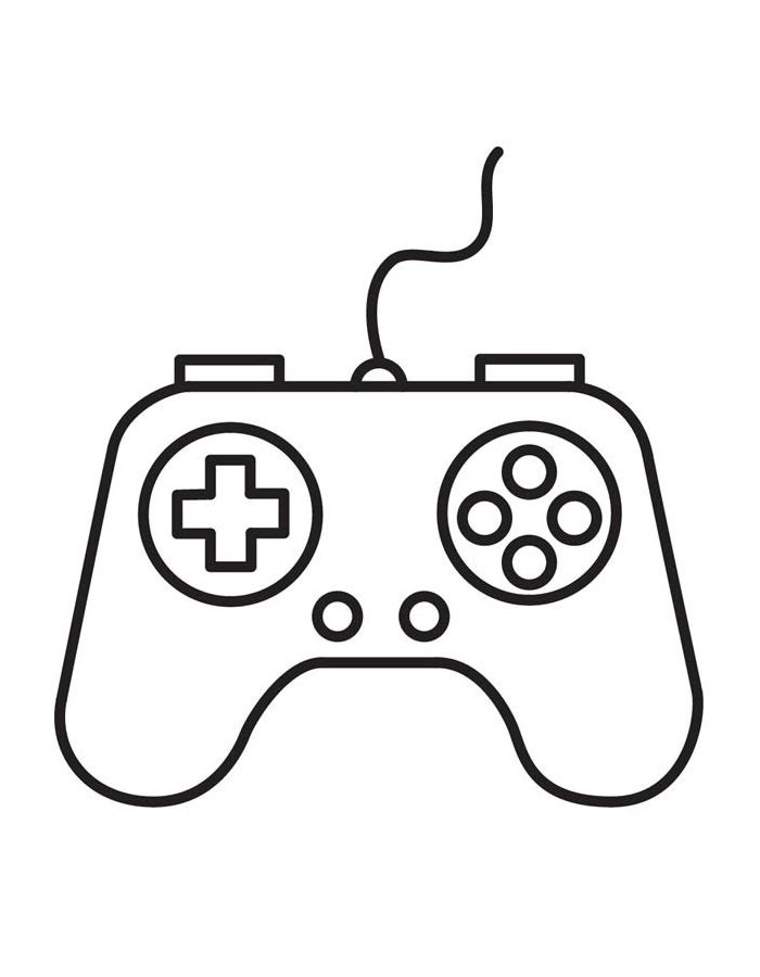 Video Game Controller Simple Outline