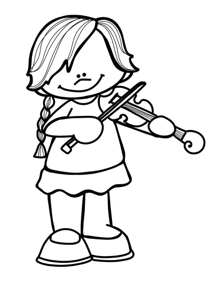 Violin Outline Pdf Coloring Page