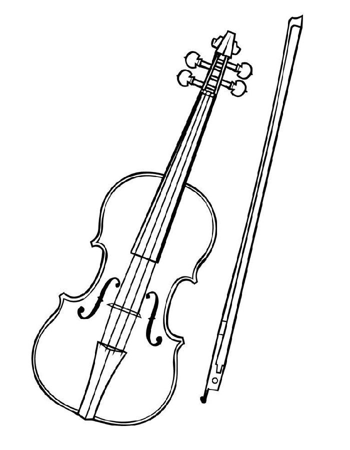 Violin Printable Coloring Page