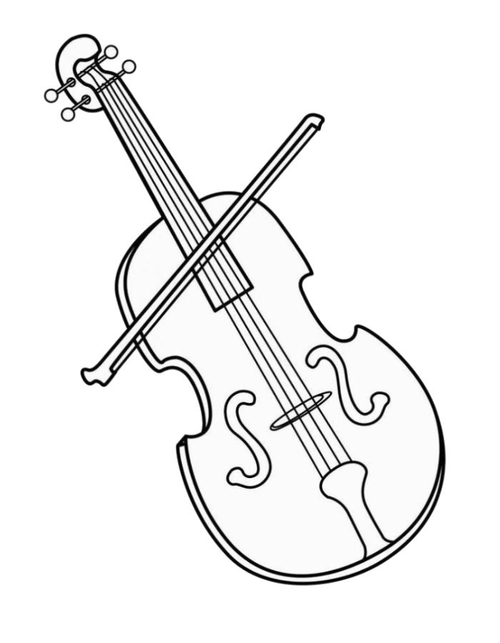 Violin Sheet Coloring Page