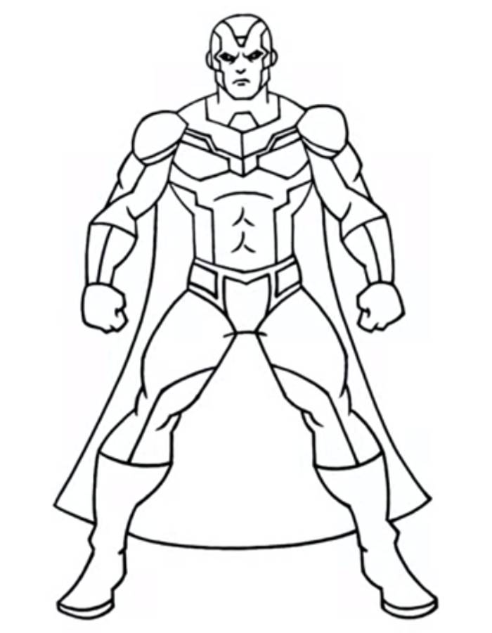 Superhero Vision Coloring Page