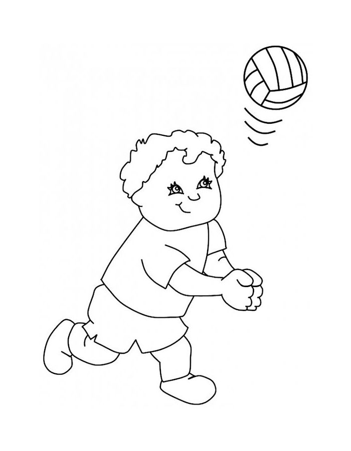 Volleyball Pictures To Color Coloring Page