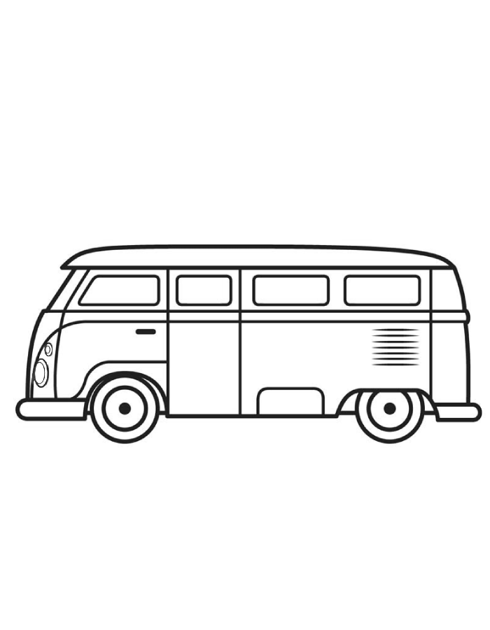 Vw Hippie Coloring Page