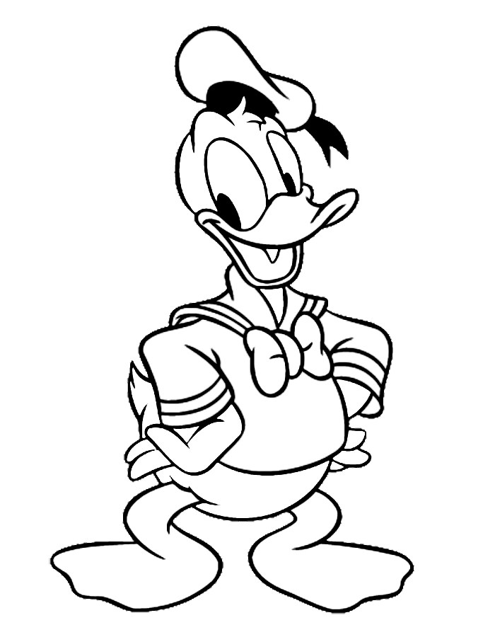 Wallpaper Donald Duck Coloring Page