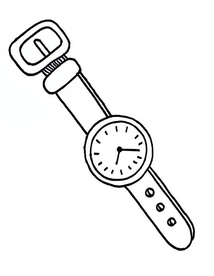 Watch  coloring page