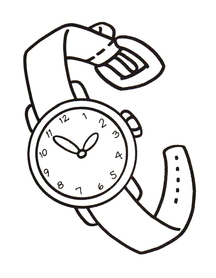 Watch Outline Coloring Page