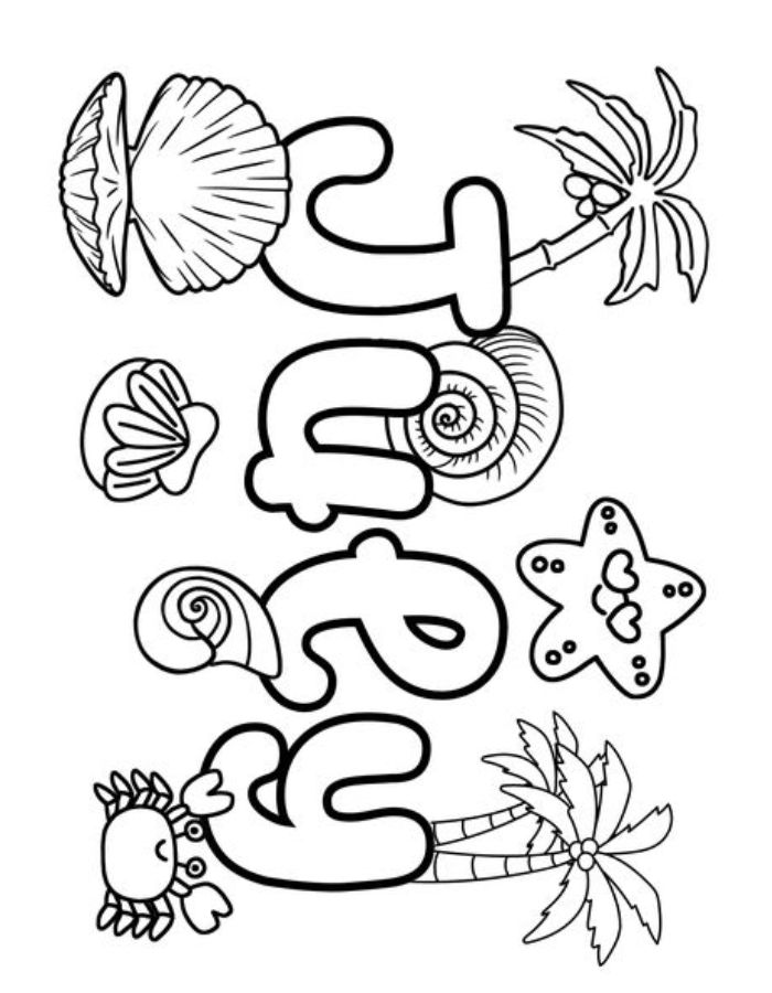 Water Adventure In July Coloring Page