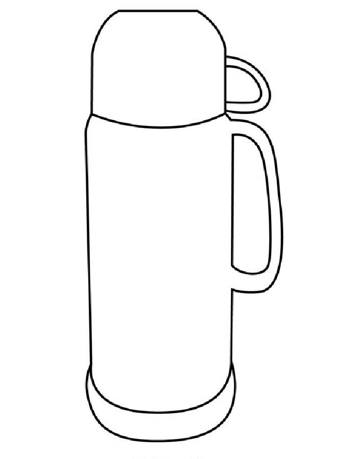 Water Bottle Coloring Page